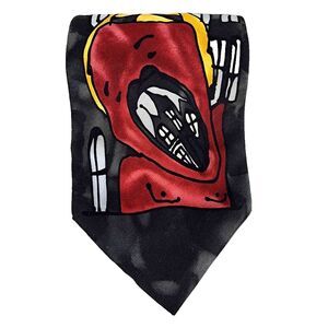 Repvbblica Designer Silk Tie - Abstract Cityscape Multicolor Vintage Short